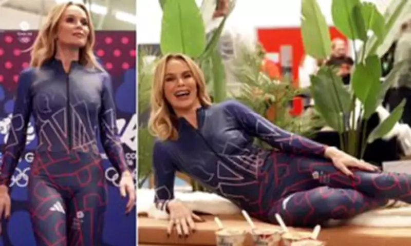 Amanda Holden Models Team GB Bobsleigh Kit and Discusses Cotswolds Property Boom