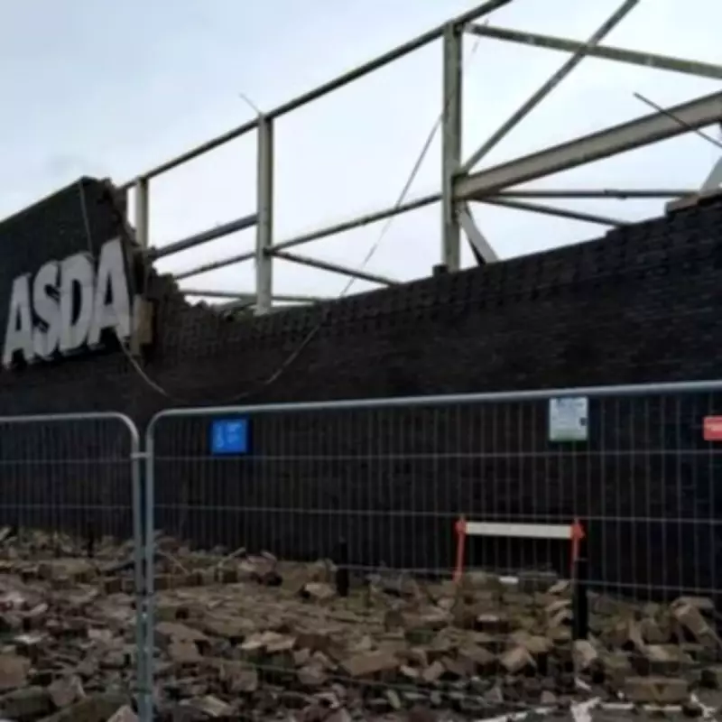 Asda Hayle Store Shut After Wall Collapse in Car Park During Storm