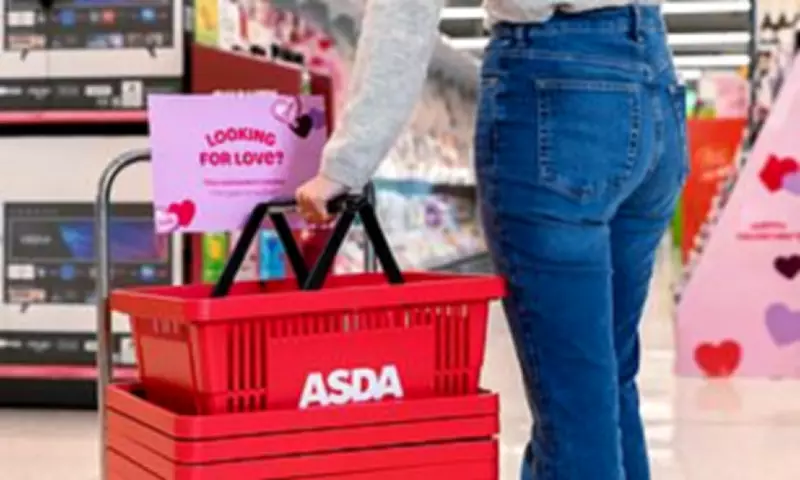 Asda's Red Baskets Spark Romance in Supermarket Aisles This Valentine's Day