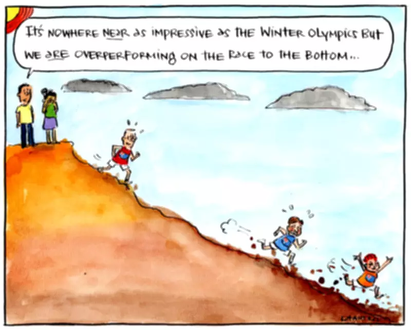 Australian Politicians Stage Their Own Downhill Event Amid Winter Olympics