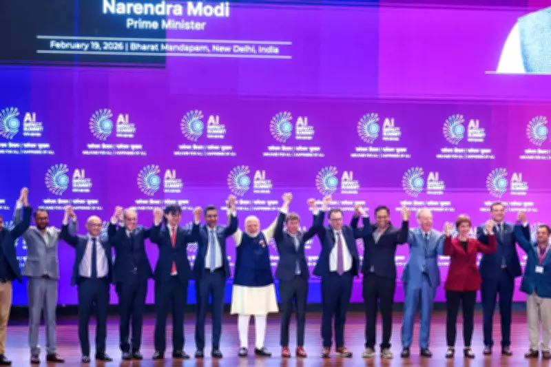 Awkward Moment at Modi's AI Summit as Rival Tech Leaders Avoid Hand Contact