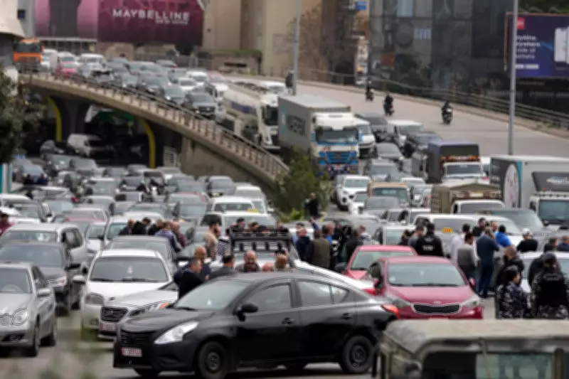 Beirut Roads Blocked as Fuel Tax Sparks Protests Over Public Pay Hikes
