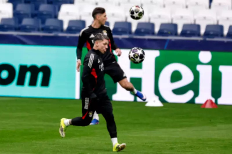 Benfica's Prestianni Trains at Bernabeu Amid Uefa Suspension Over Racism Allegations