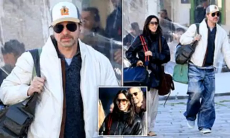 Brad Pitt and Ines de Ramon Arrive in Greece for Film Production