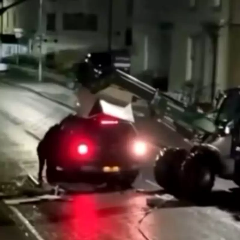 Brazen Thieves Use Tractor to Rip ATM from Co-op Wall in Scottish Town