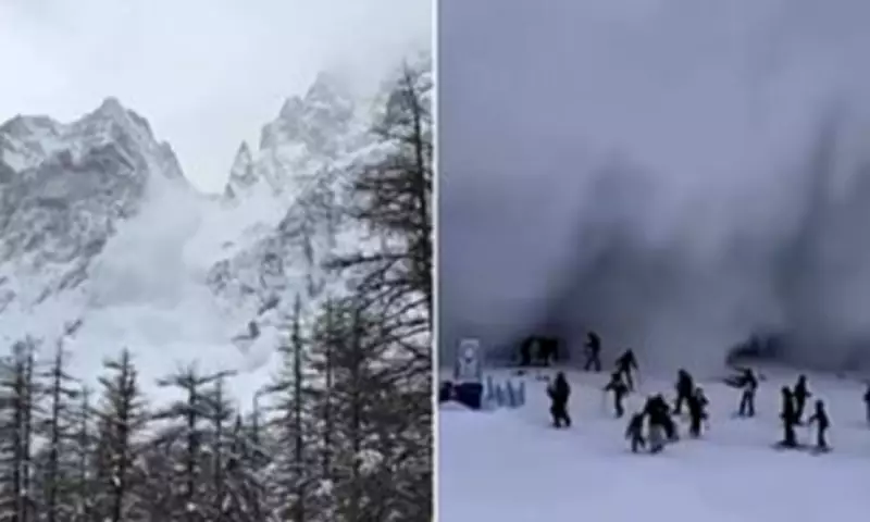 British Father Films Terrifying Avalanche in Italian Alps as Skiers Narrowly Escape