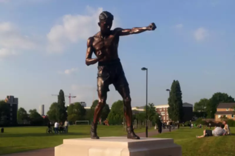Bronze Statue of Boxing Legend Teddy Baldock Stolen from East London Park