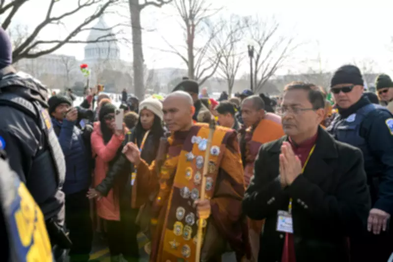 Buddhist Monks Conclude 108-Day Peace Walk from Texas to US Capitol