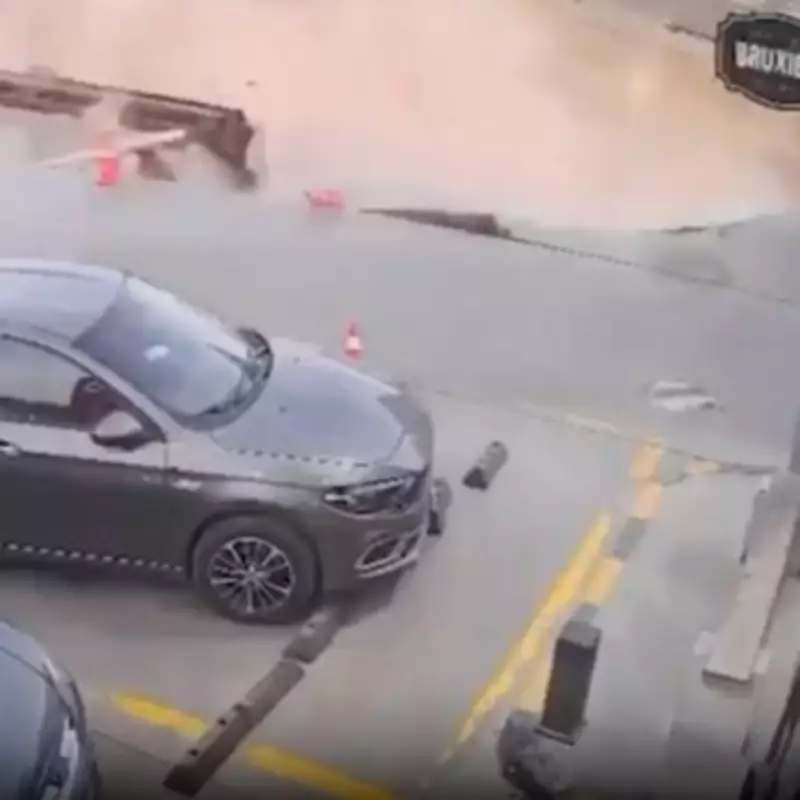 Cairo Petrol Station Swallowed by Massive Sinkhole in Terrifying CCTV Footage