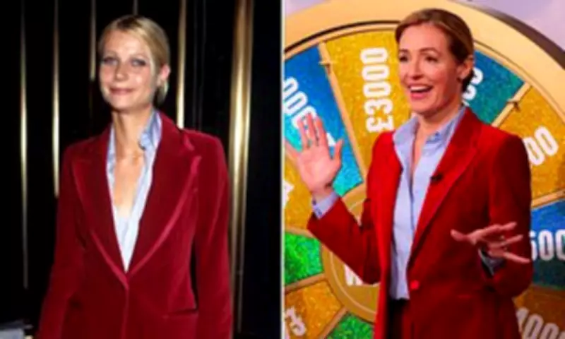Cat Deeley Channels Gwyneth Paltrow in Red Velvet Suit on This Morning
