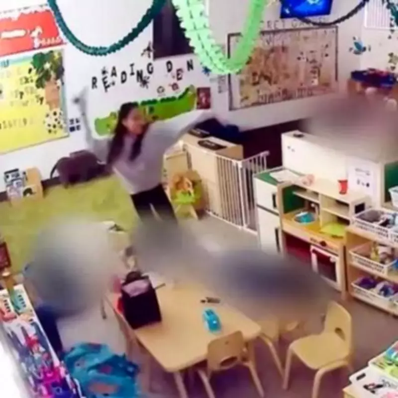Childcare Worker Filmed Throwing Shoe at Five-Year-Old as Colleagues Laugh