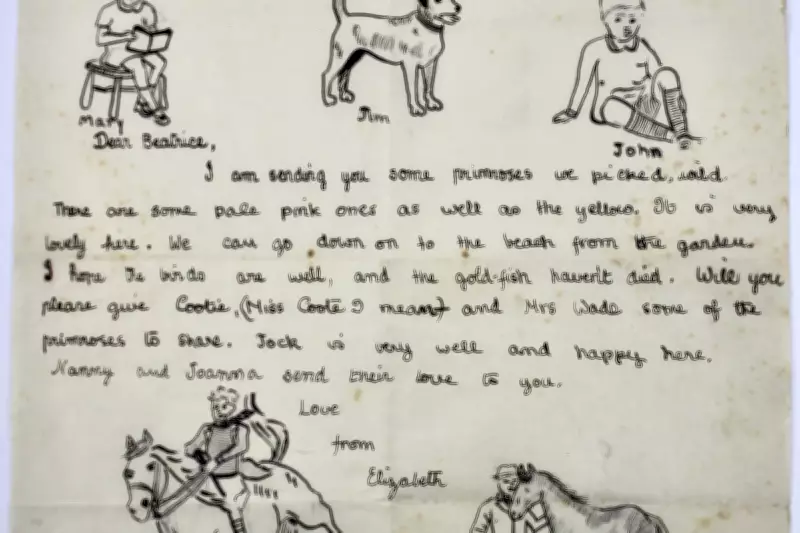 Childhood Letter and Doodles by Young Queen Elizabeth II Head to Auction