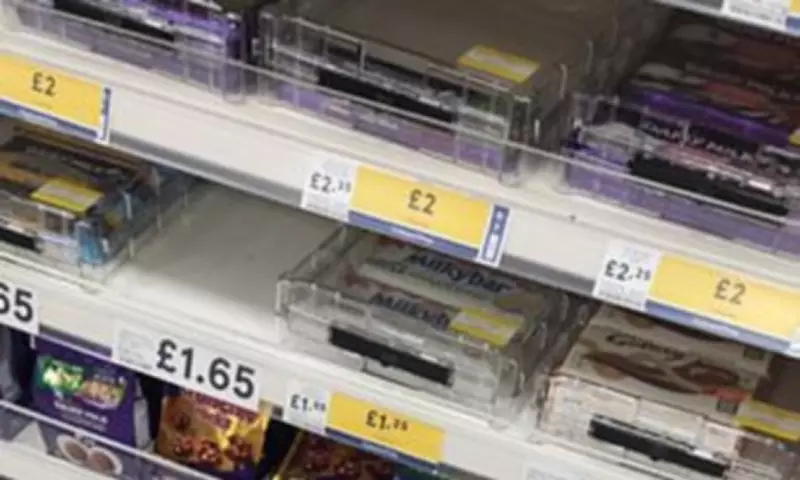 Chocolate Bars Locked in Security Boxes as Retail Theft Crisis Escalates