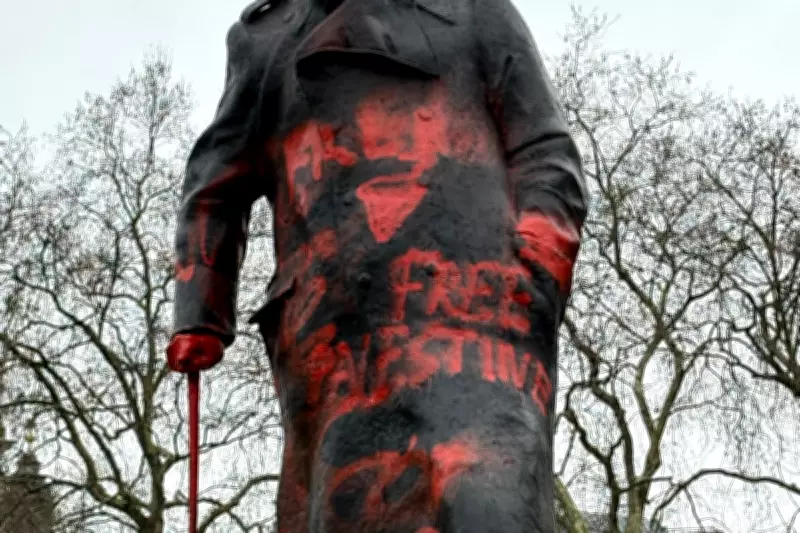 Churchill Statue Vandalised with 'Zionist War Criminal' Graffiti in Westminster
