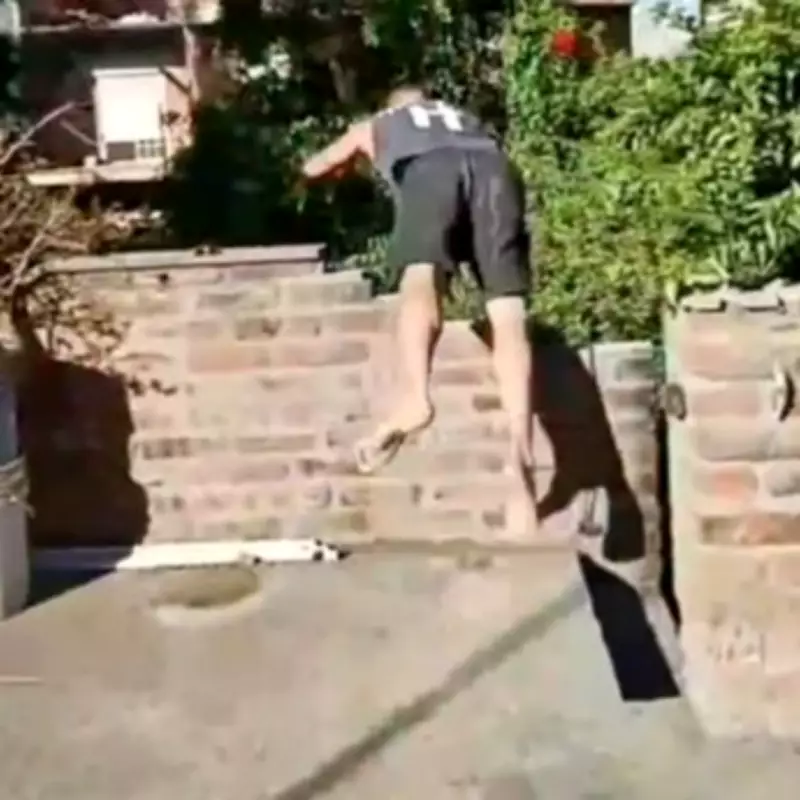 Dad's Rock Star Pool Leap from Roof Ends in Hospital Trip