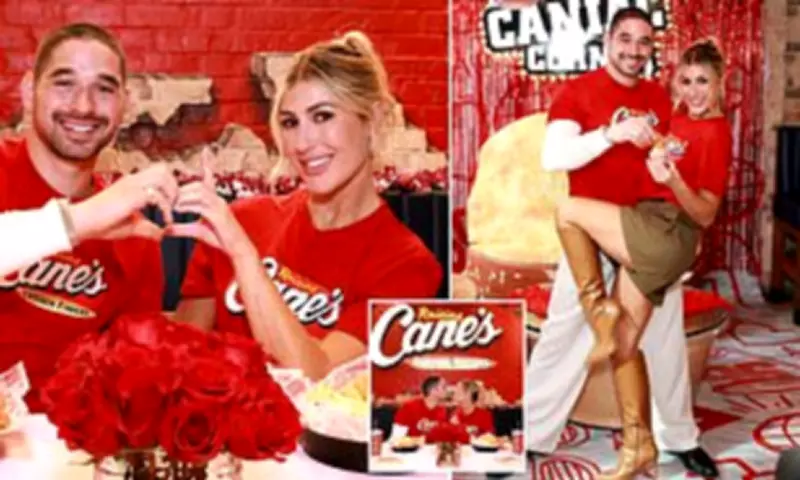 Dancing with the Stars Duo Emma Slater and Alan Bersten Serve Up Valentine's Fun at Raising Cane's