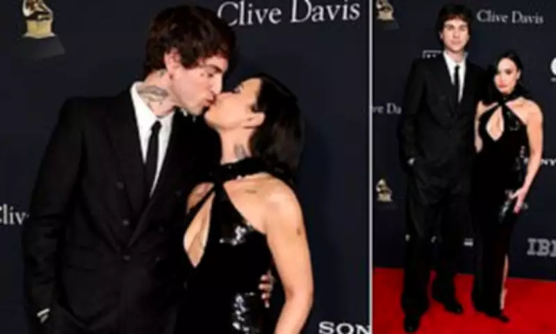 Demi Lovato and Husband Jutes Display Affection at Pre-Grammy Gala