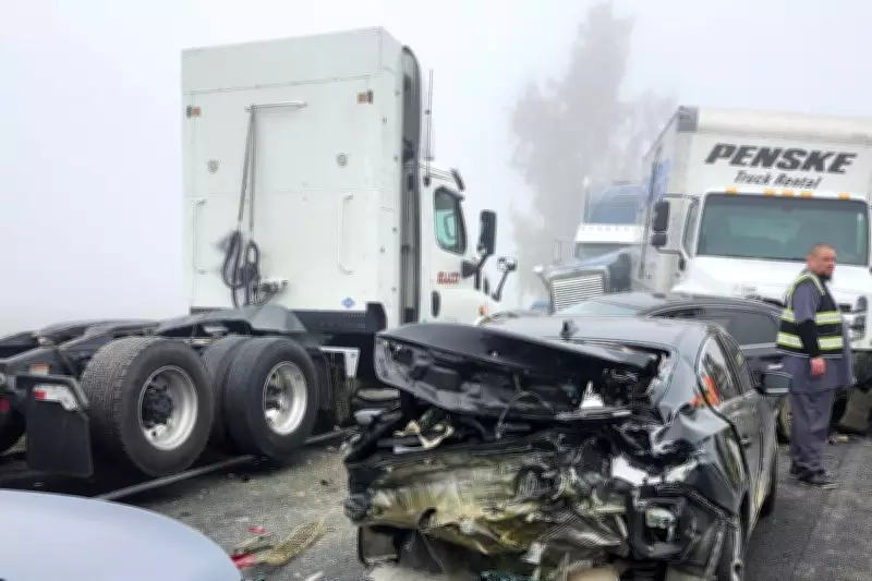 Dense Fog Triggers 59-Vehicle Pile-Up on California Highway, Ten Hospitalised
