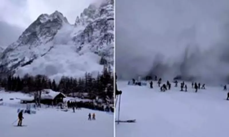 Dramatic Avalanche Footage Captures Moment Skiers Engulfed Near Italian Resort