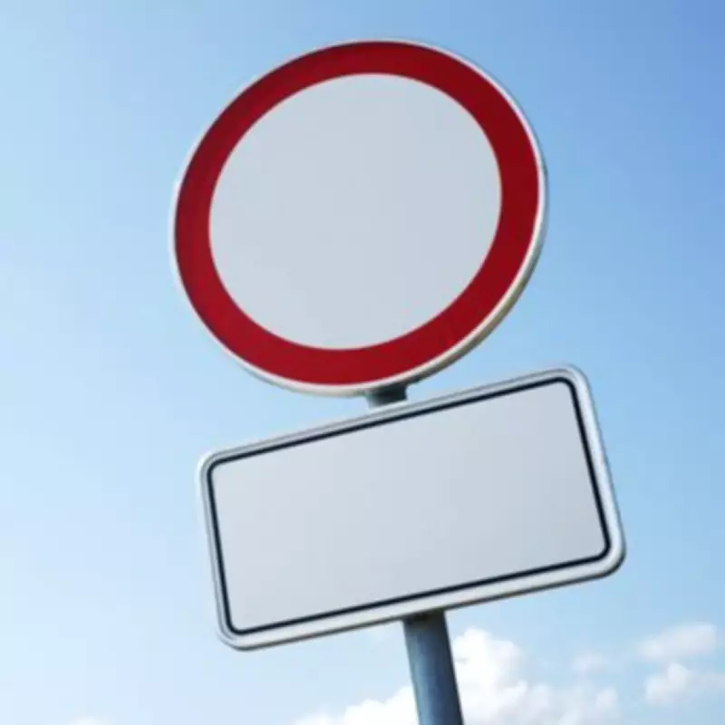 Drivers warned over 'blank' red circle road sign and potential fines