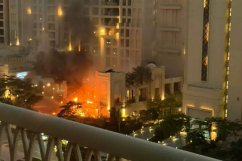 Dubai Hotel Fire Erupts During Iranian Missile Strike on Palm Jumeirah