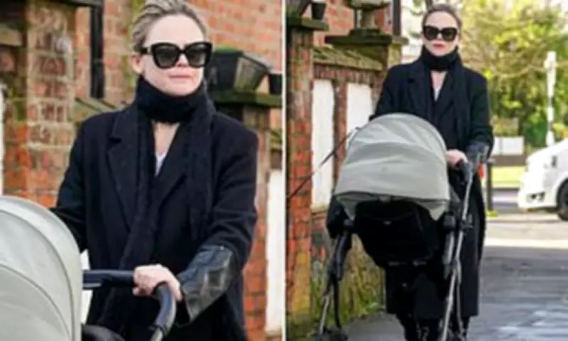 Emily Atack's Casual Outing with Son Follows Provocative Lingerie Campaign