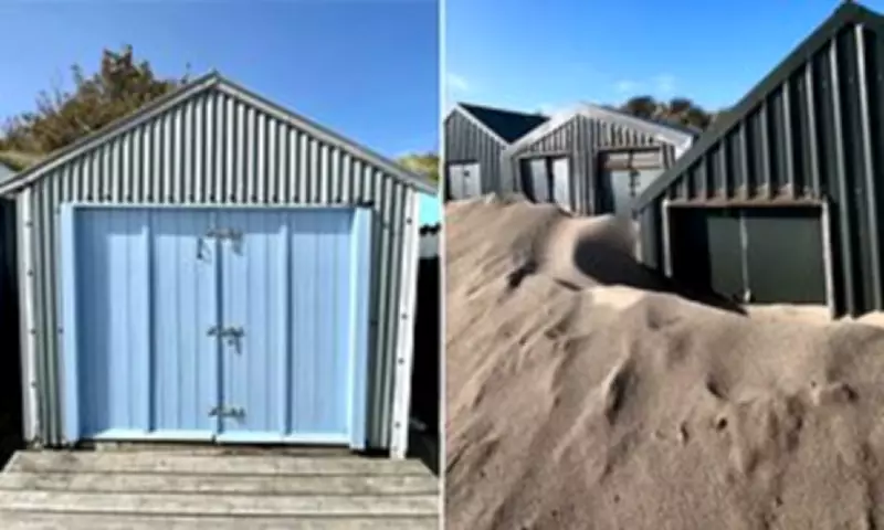 Exclusive Abersoch Beach Huts Buried Under Sand Mountains After Winter Storms