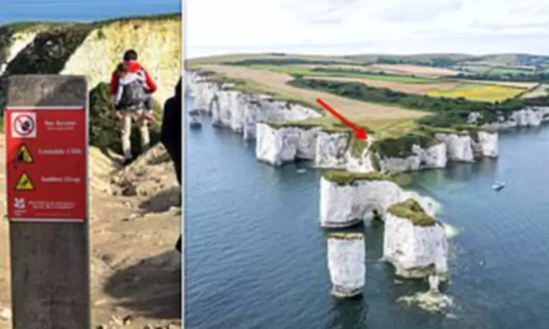 Father Ignores Danger Signs at Dorset Cliffs in Reckless Selfie Incident