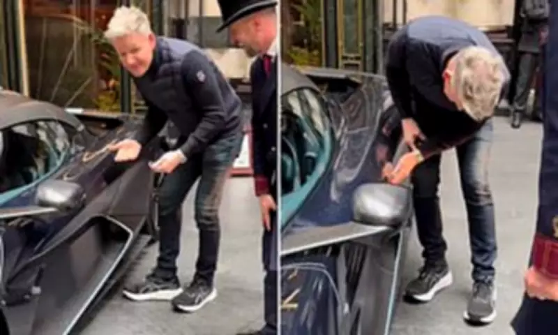 Gordon Ramsay's £1m Aston Martin Valhalla Door Struggle in London