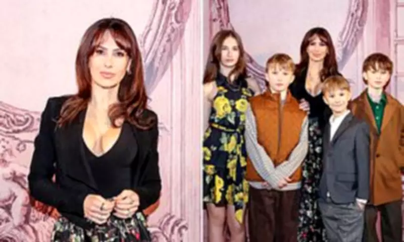 Hilaria Baldwin Attends NYFW with Four Eldest Children Amid Accent Controversy