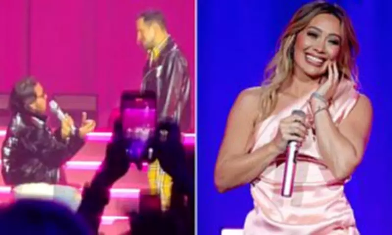 Hilary Duff's On-Stage Proposal Assist Creates Unforgettable Moment for Couple