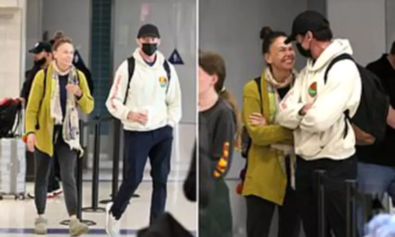 Hugh Jackman and Sutton Foster's Airport PDA Fuels Wedding Rumours