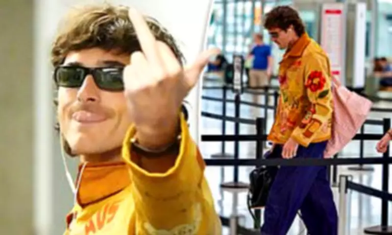 Jacob Elordi Flips the Bird at Brisbane Airport in Stark Contrast to Heathcliff Persona