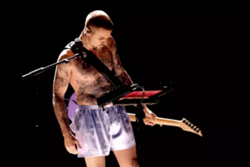 Justin Bieber's Lavender Boxer Grammys Performance Sparks Fashion Brand Buzz