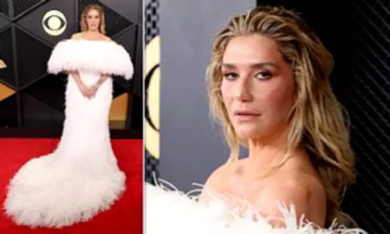 Kesha's Feathery Grammys Return: Barefoot & Bold After Seven Years