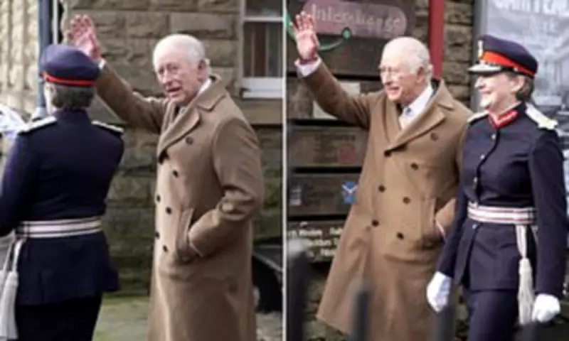 King Charles III Greets Public at Clitheroe Station in Lancashire
