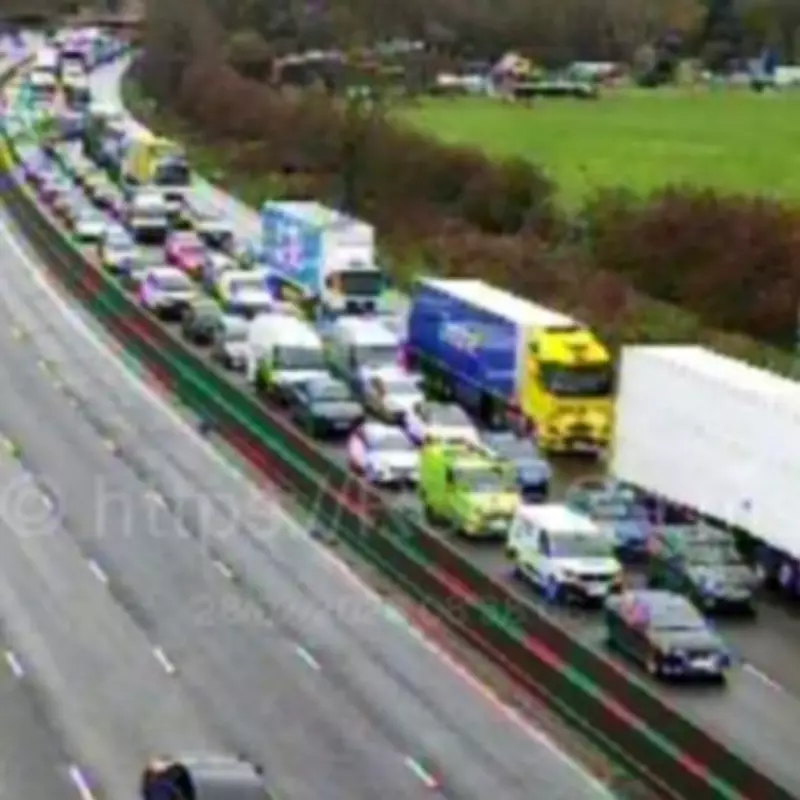 M1 Motorway Closed Near Northampton After Crash Causes Major Oil Spill