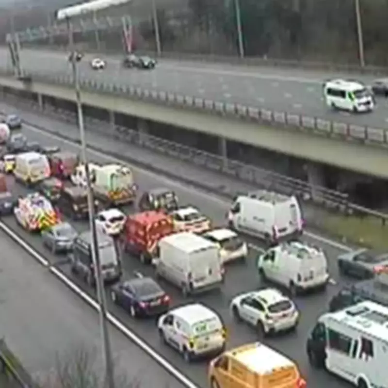 M6 Motorway Gridlocked After Crash Closes Three Lanes on Thelwall Viaduct