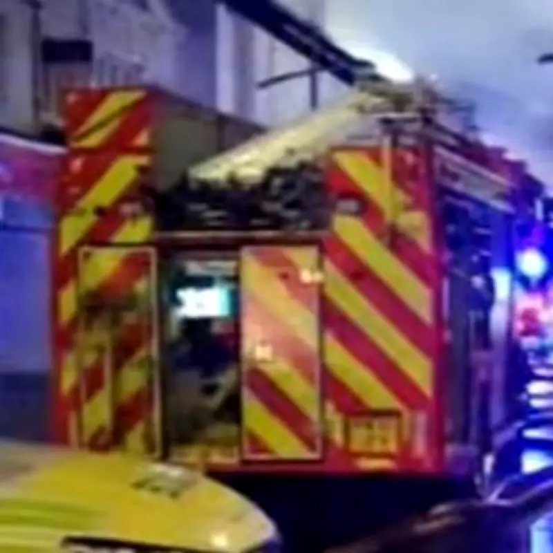 Major Fire in Blackpool Destroys Commercial Building, 15 Crews Respond
