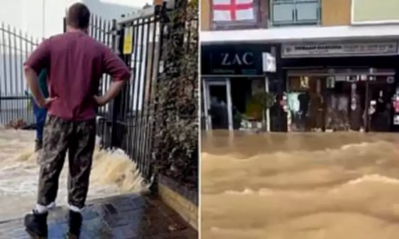Major Flooding in North London After 30-Inch Water Main Bursts on Caledonian Road