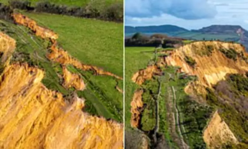 Massive Jurassic Coast Landslip Closes Path After Weeks of Relentless Rain