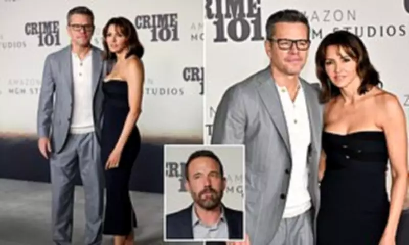Matt Damon and Luciana Barroso Attend Crime 101 Premiere with Ben Affleck