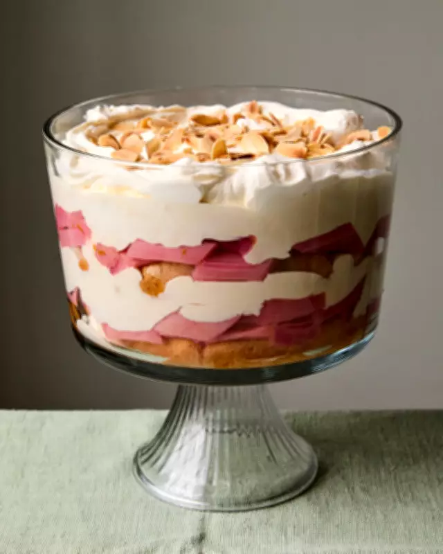 Meera Sodha's Nostalgic Rhubarb and Custard Trifle Recipe