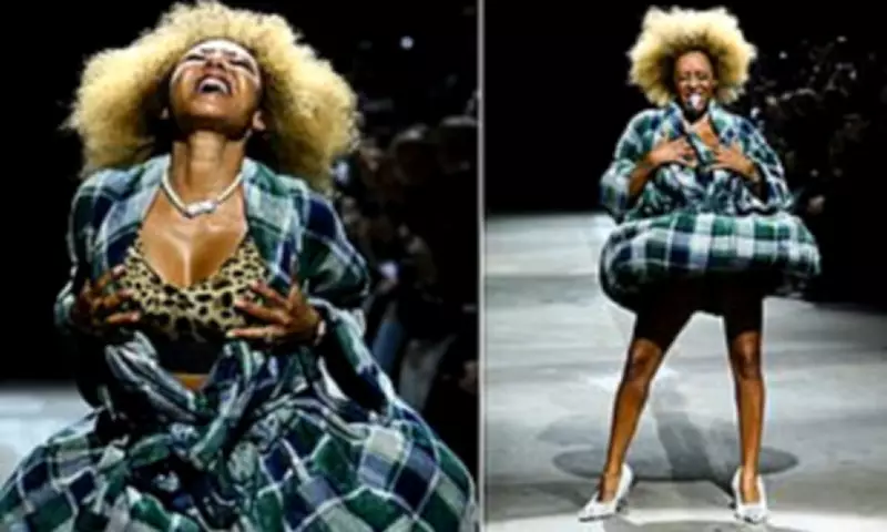 Mel B's Leopard Print Bra Flash at London Fashion Week Amid Spice Girls Tensions