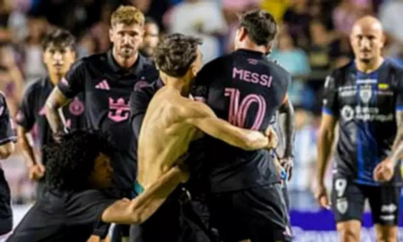 Messi Escapes Injury After Security Guard Tackles Fan in Chaotic Pitch Invasion