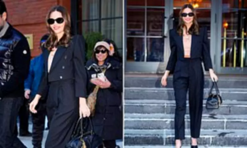 Miranda Kerr's Supermodel Stride Shines in Snowy New York