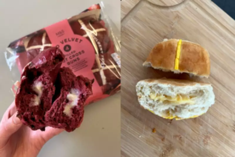 M&S Red Velvet and Lemon Curd Hot Cross Buns: A Dreamy Easter Indulgence