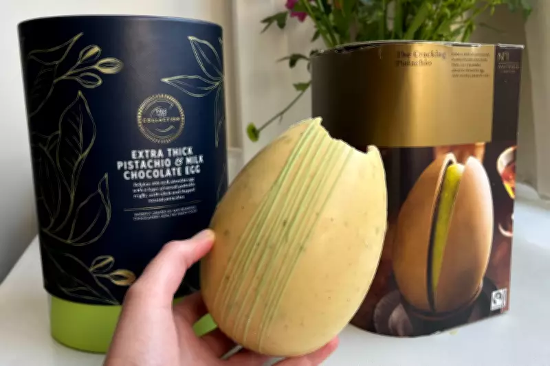 M&S Unveils Luxurious Pistachio Milk Chocolate Easter Egg in Elegant Packaging