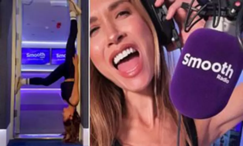 Myleene Klass Performs Headstand During Live Radio Show Amid Beckham Feud Commentary