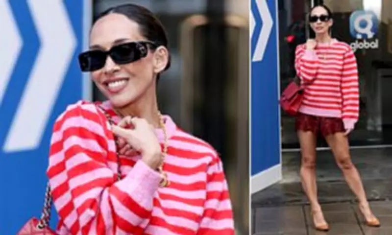 Myleene Klass Steps Out in Lace Shorts Amid Beckham Family Feud Commentary